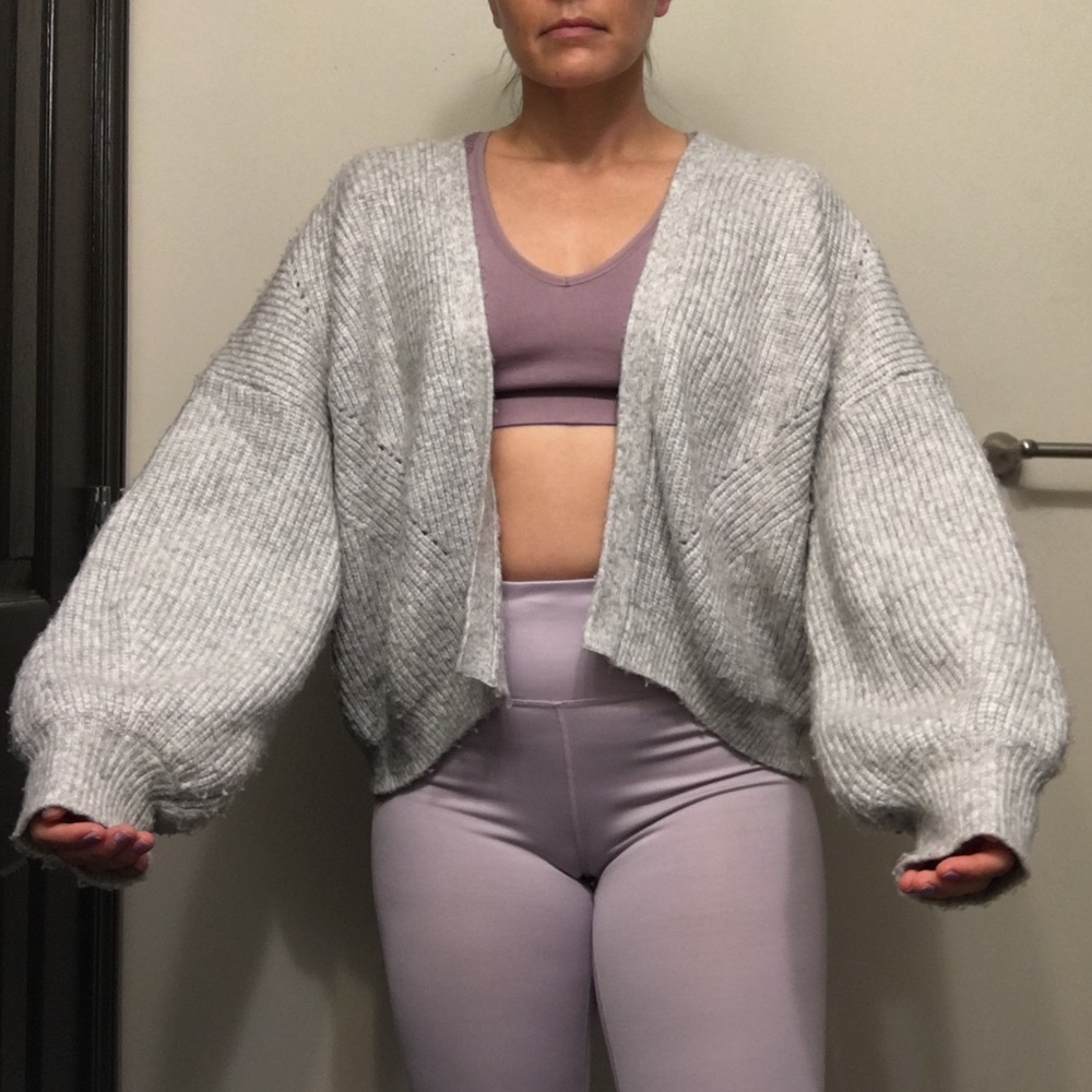 Balloon sleeve cardigan
